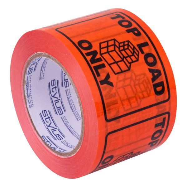 Label Tape Top Load BK/FO 75mm x 100mm x 50m